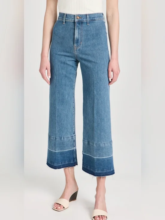 Veronica Beard Grant Wide Leg Cropped Jeans Size 28 - Picture 9 of 9